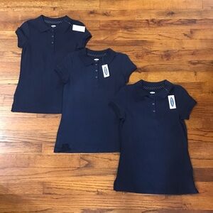 Girls Set of 3 Old Navy Blue School Uniform Polo Shirt Tops NWT NEW
Size Small